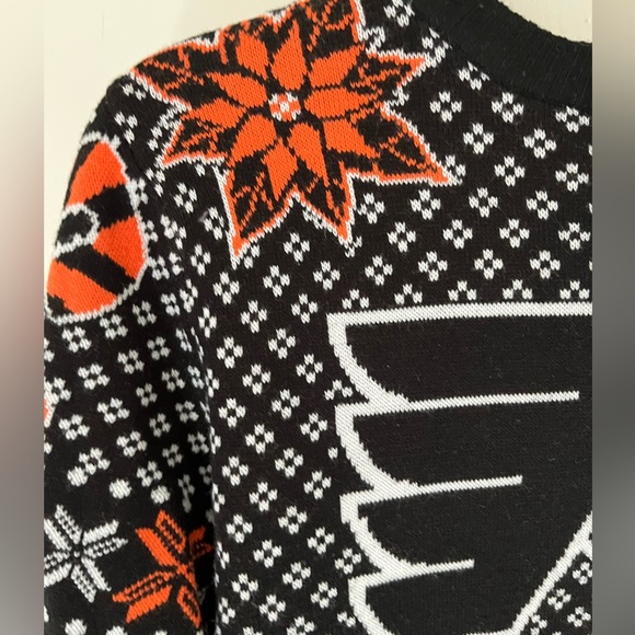 Philadelphia Flyers NHL Ugly Sweater, orange and black, men’s size small - Picture 3 of 10